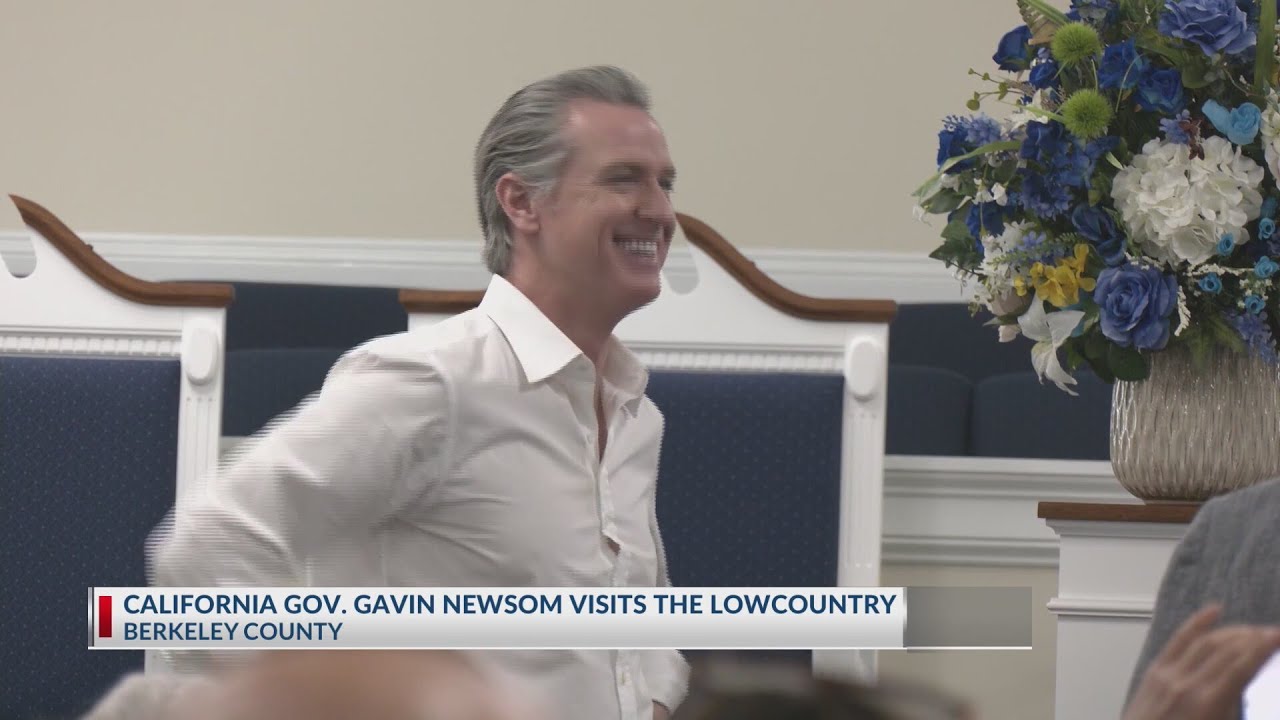 California Gov. Gavin Newsom visits Lowcountry