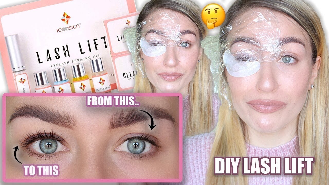 DIY LASH LIFT WITH AMAZING RESULTS?! | At Home Lash Lift Using ICONSIGN LASH LIFT KIT | Beauty Hacks