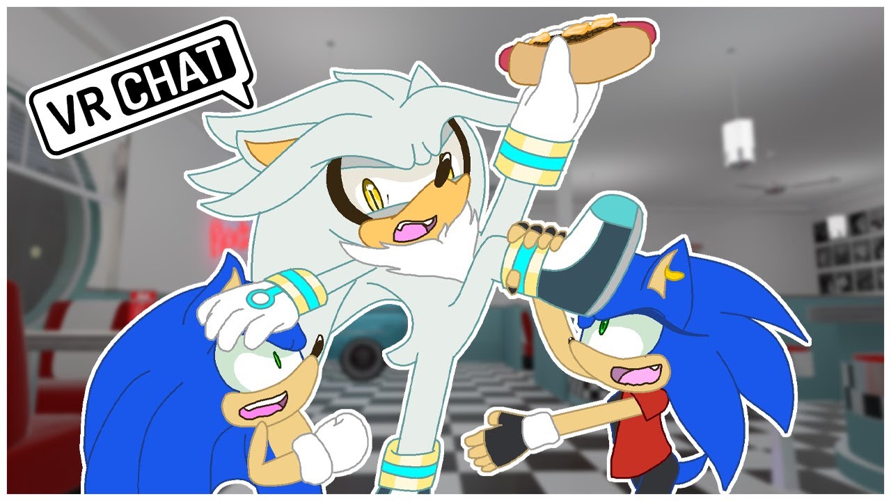 3 HEDGEHOGS 1 CHILIDOG?! - Sonic & Sonica Fight! [Feat: Silver] (VR Chat)