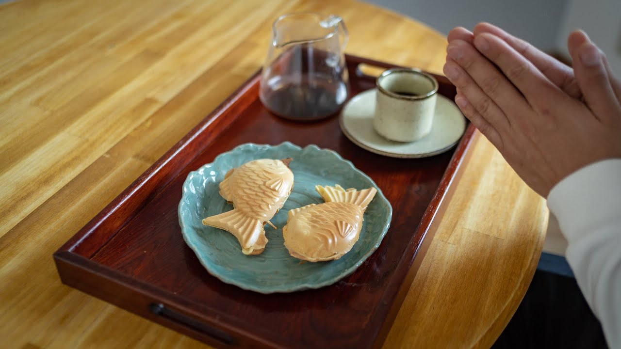 ＃22 I made Japanese Street Food - TAIYAKI CAKE Red Bean Sweet Potato Japan