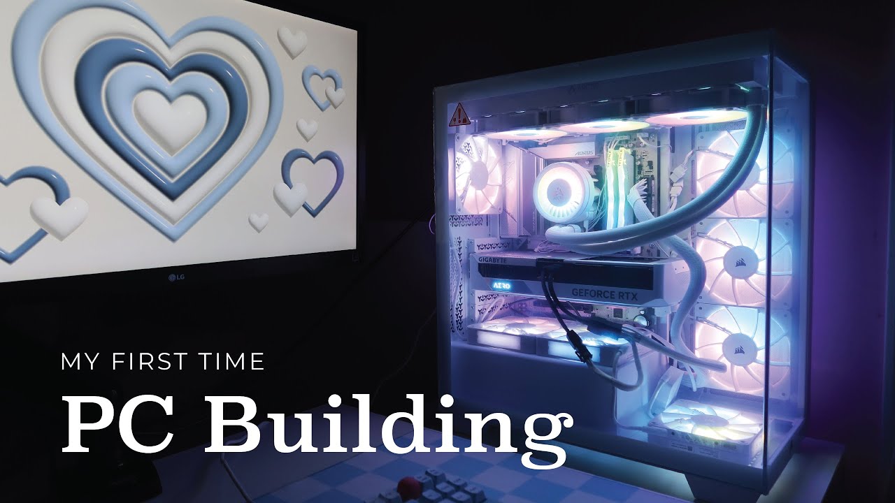 Building My First Gaming PC I All White PC I RTX 4070 Super I Aesthetic PC Build