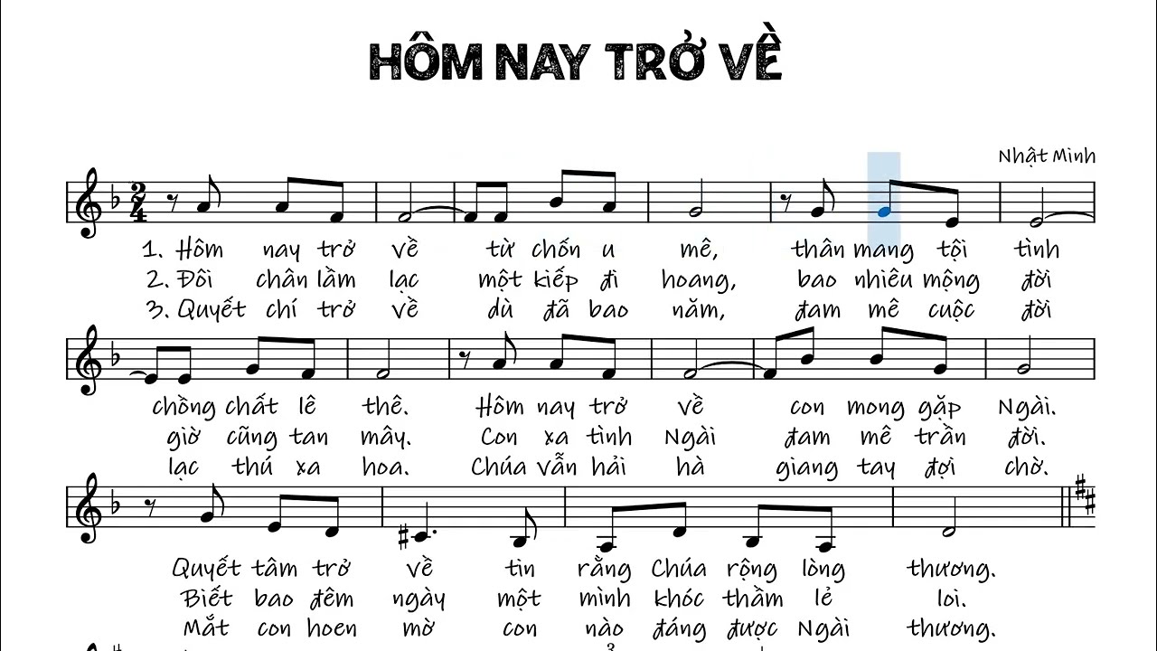Hôm Nay Trở Về - Nhật Minh