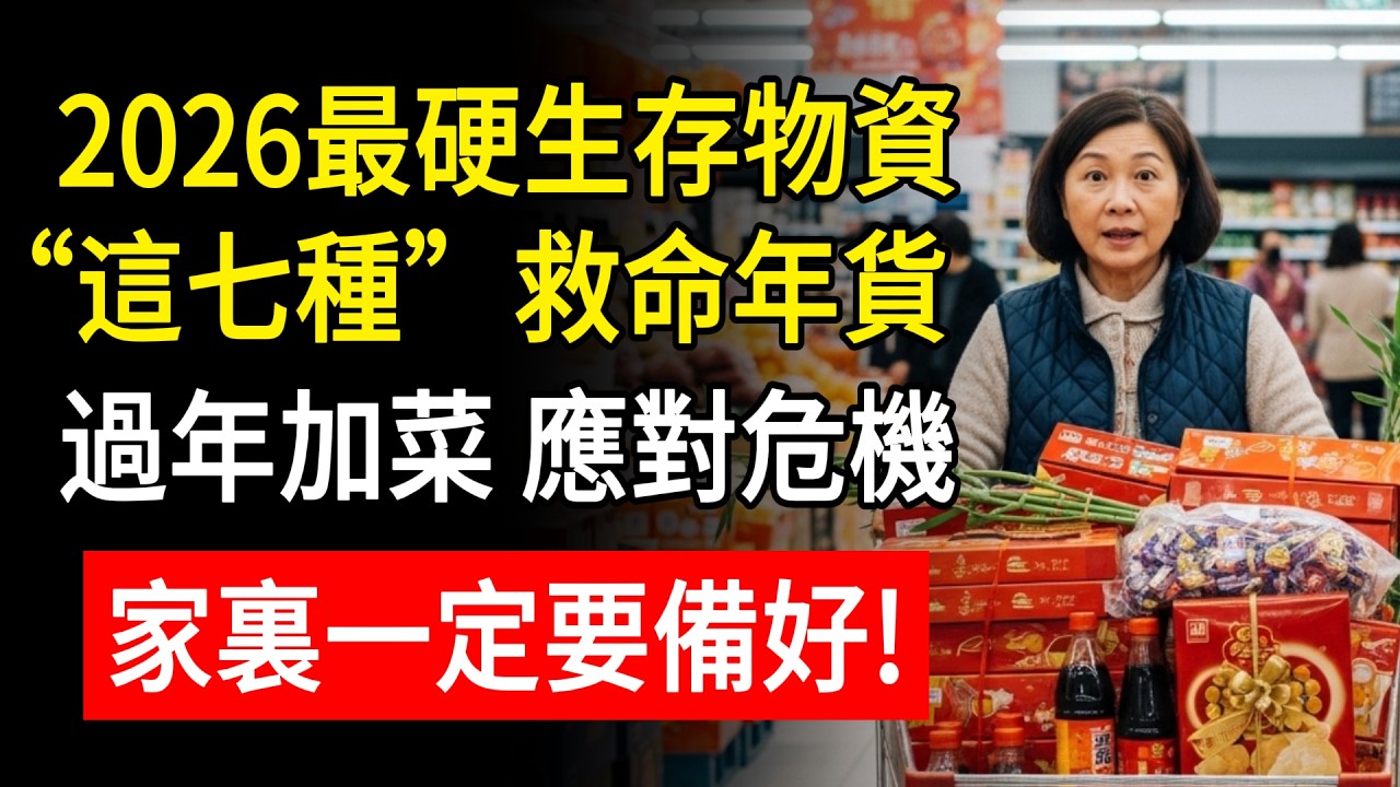 年貨別只買糖果餅乾！這7種「救命年貨」家裡一定要備好：既能過年加菜，又是2026突發危機時最硬的生存物資！#生活智慧 #養老生活 #年貨