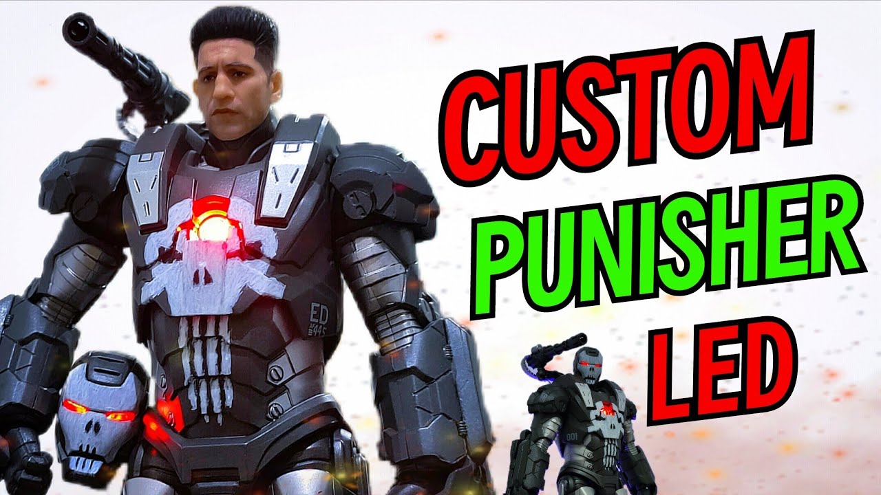 🔴 PUNISHER Máquina de Guerra CUSTOM con LED 🔥 | Jon Bernthal x ZD TOYS #punisher #actionfigurecustom