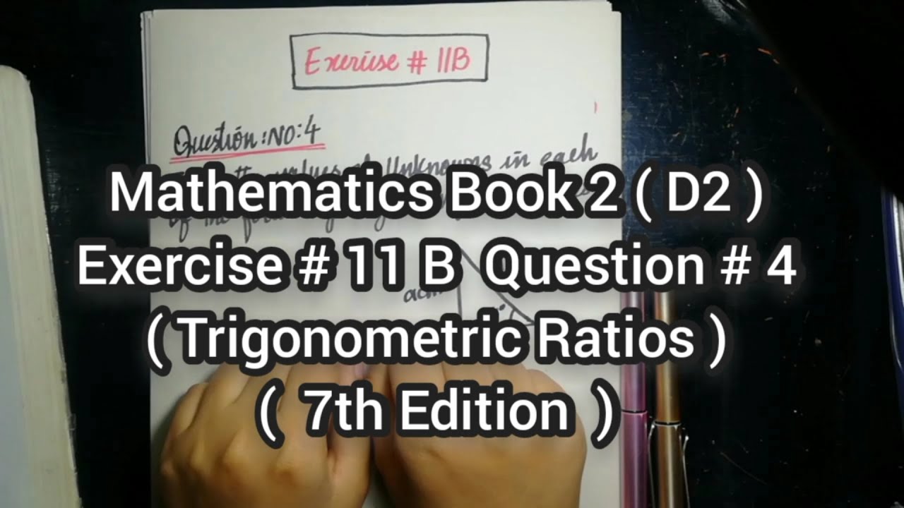 Mathematics Book 2 (D2) |  7th Edition | Exercise # 11 B | Q # 4 | Ifra Syed | in Urdu\Hindi