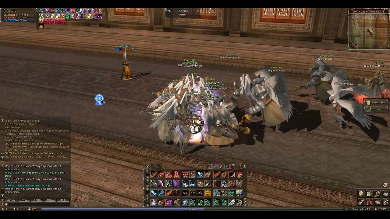 Chillin in Monastery (L2Reborn x10)