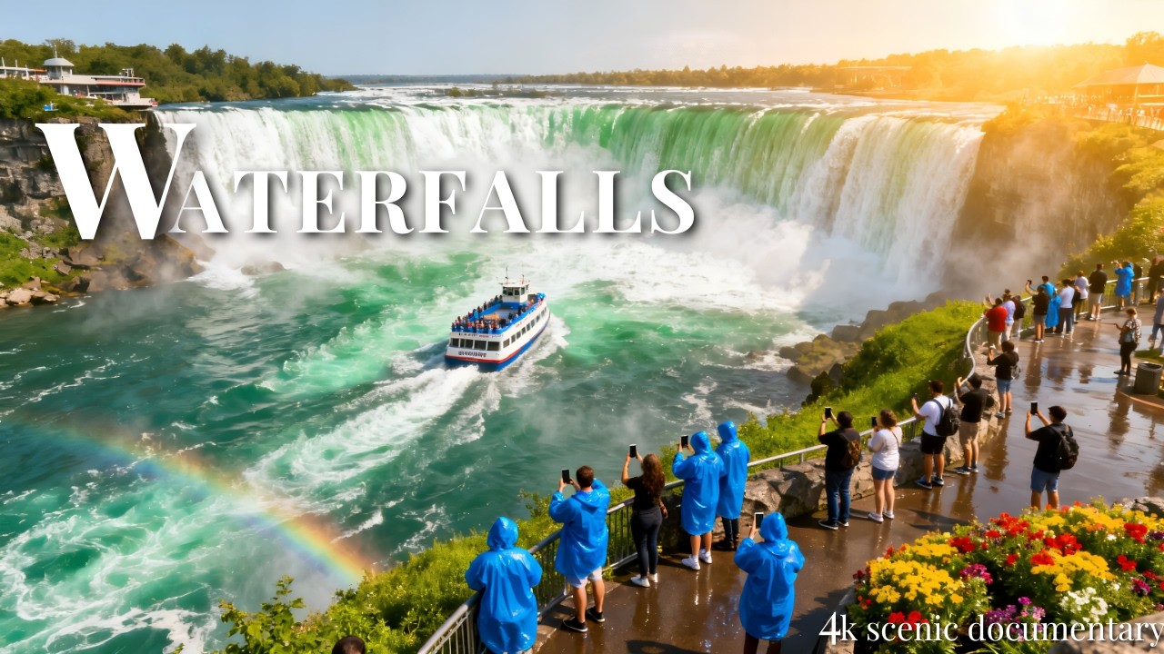 [1 Hour 15 Minutes] Relaxing Music & World&rsquo;s Most Beautiful 100 Waterfalls | Background Music 4K