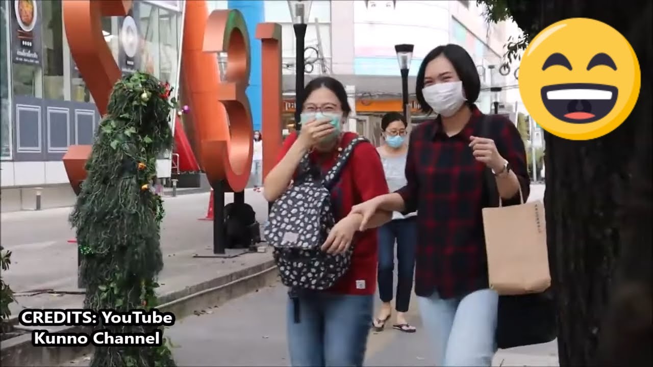 Bushman prank in Thailand on Christmas