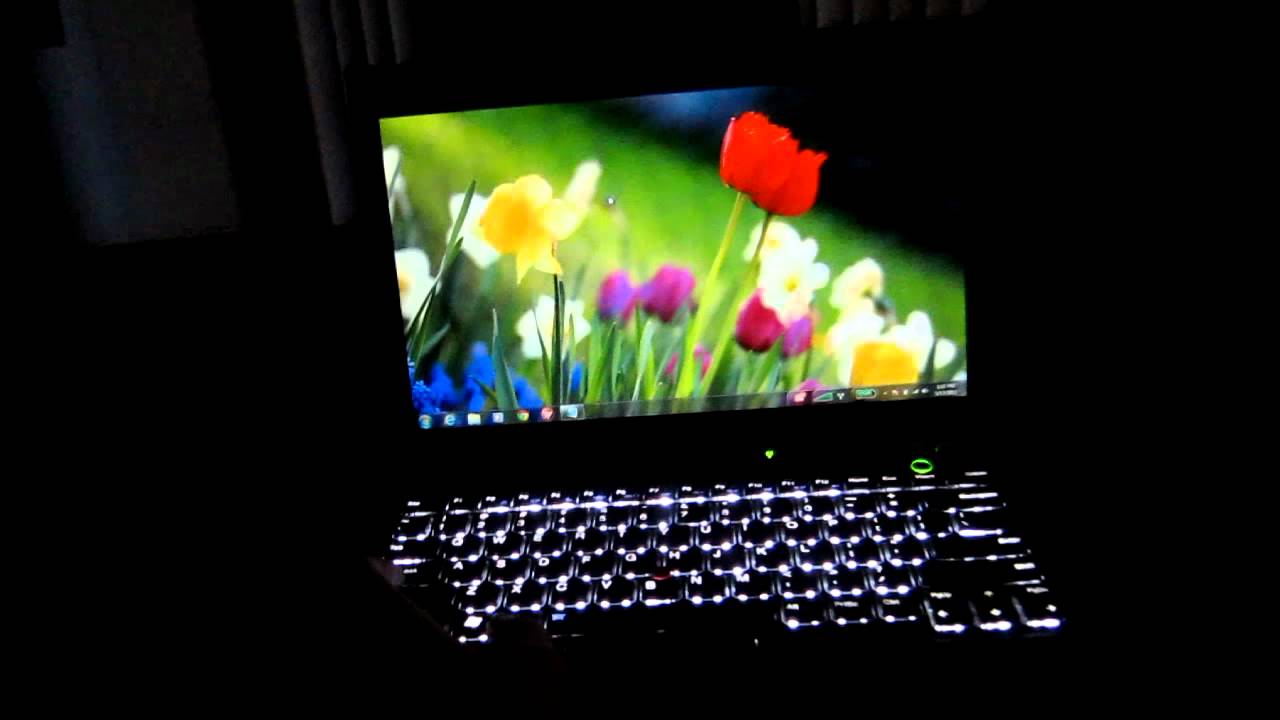 Демонстрация подсветки клавиатуры Lenovo ThinkPad X230 и ThinkLight