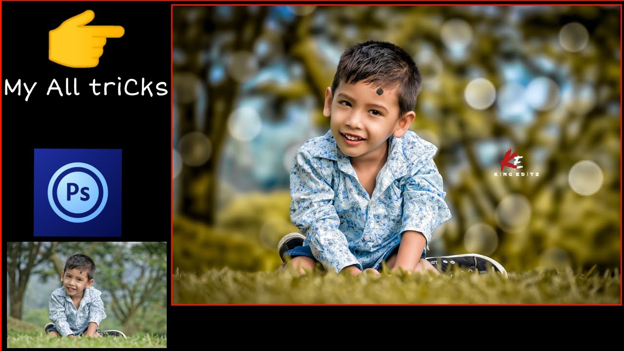 Photoshop Touch 2020 || Baby photo Editing || Ps Touch Mobile Tutorial || KinG Editz