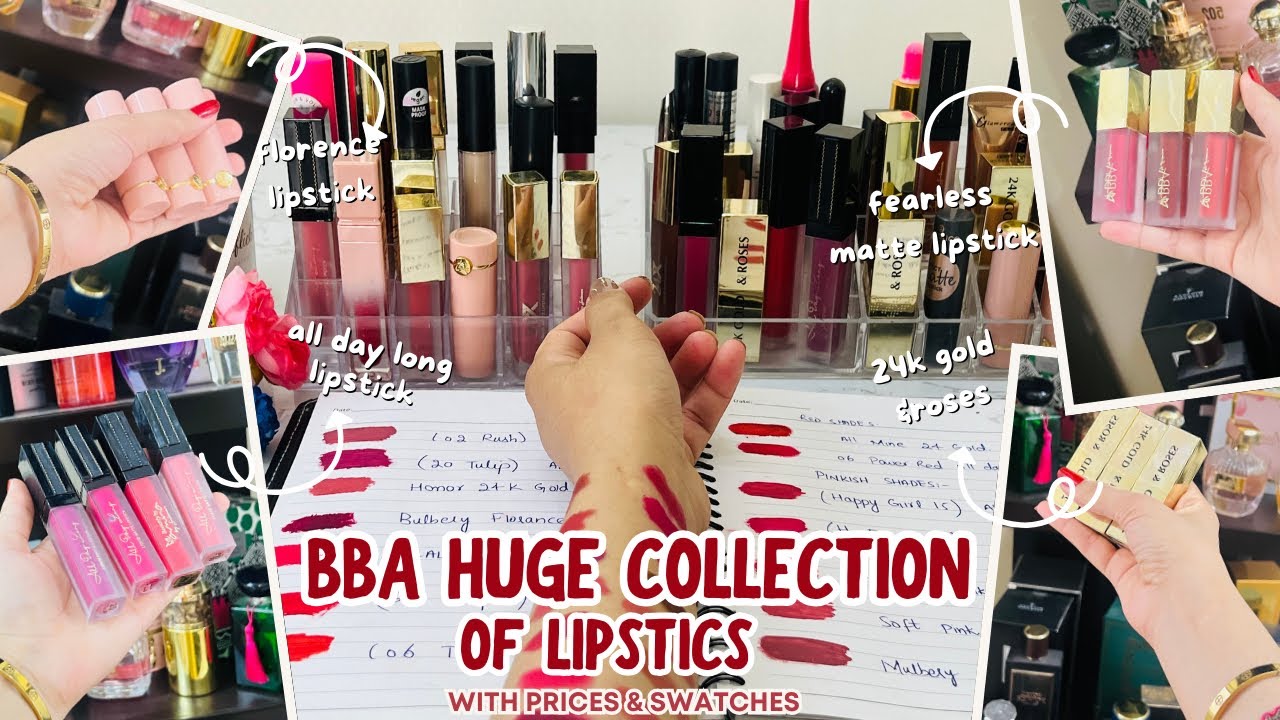 BBA Lipsticks Shades With Number & Swatches|| All Shades of Brown,Pink and Red || Honest Review