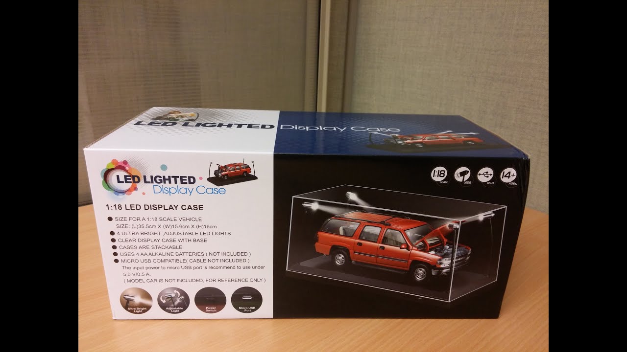 LED LIGHTED Display Case 1:18