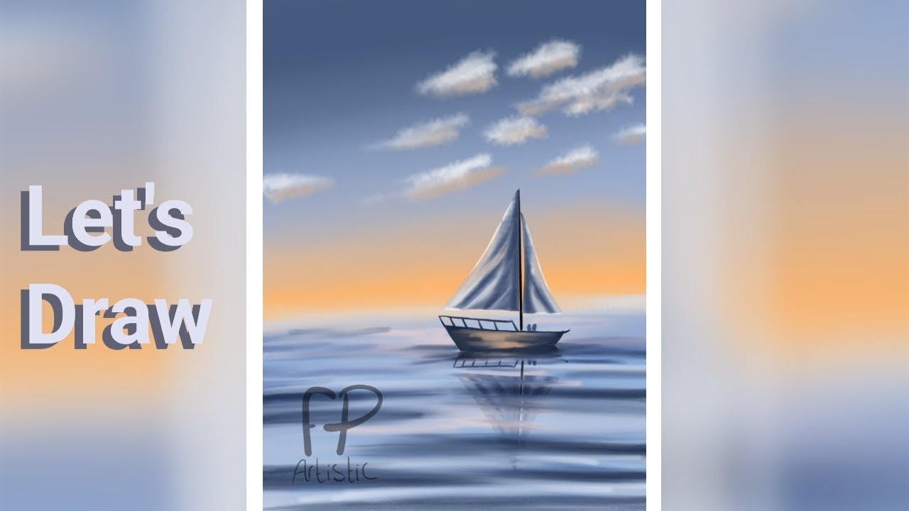Seascape of a Boat/ Sketchbook Pro 