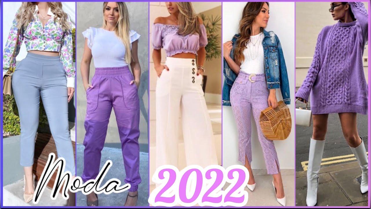 MODA 2022 MUJER | OUTFITS DE MODA CON EL COLOR LAVANDA MORADO LILA LOOKS Y OUTFITS EN TENDENCIA 2022
