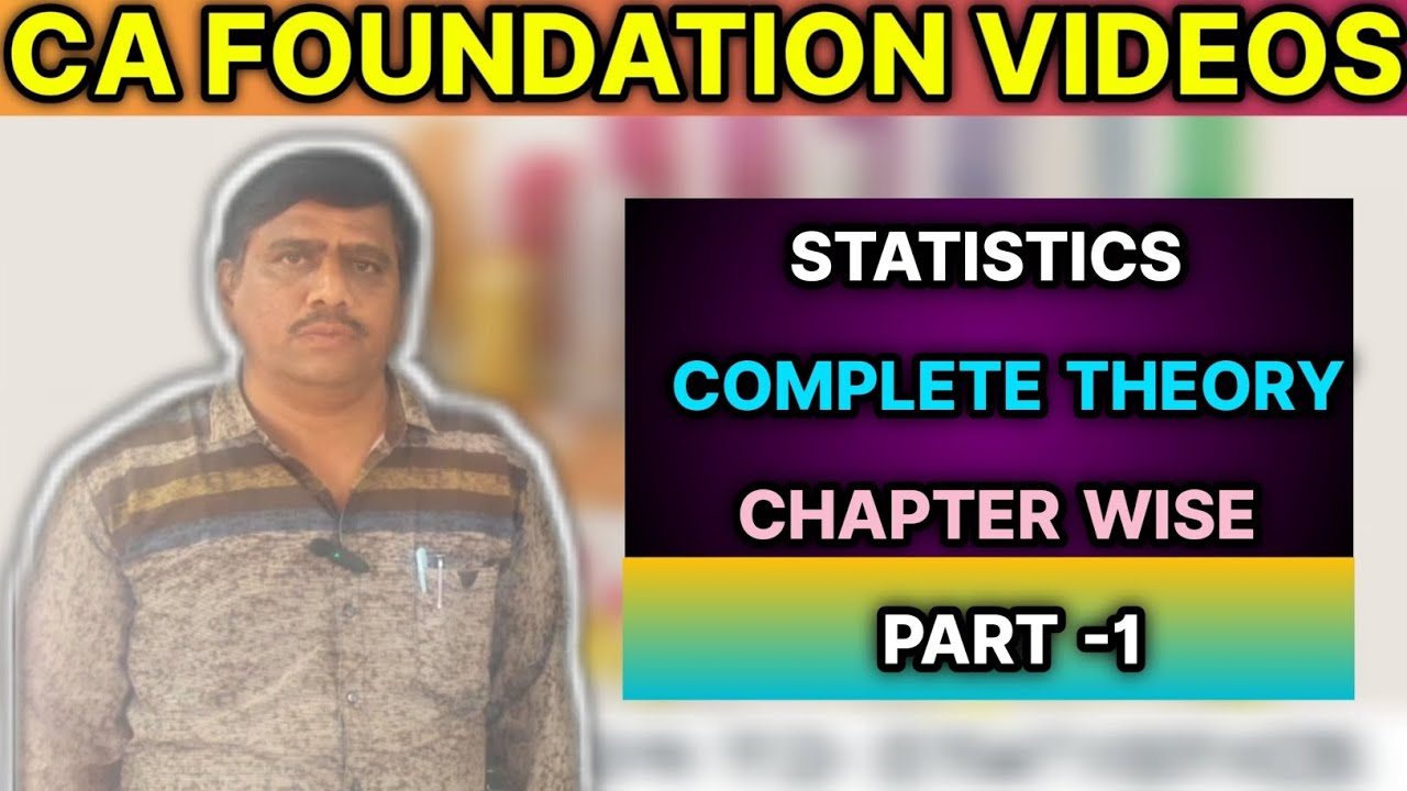 Statistics Theory Marathon | Full Revision CA FOUNDATION  #statistics #cafoundation  #cainter #cma 