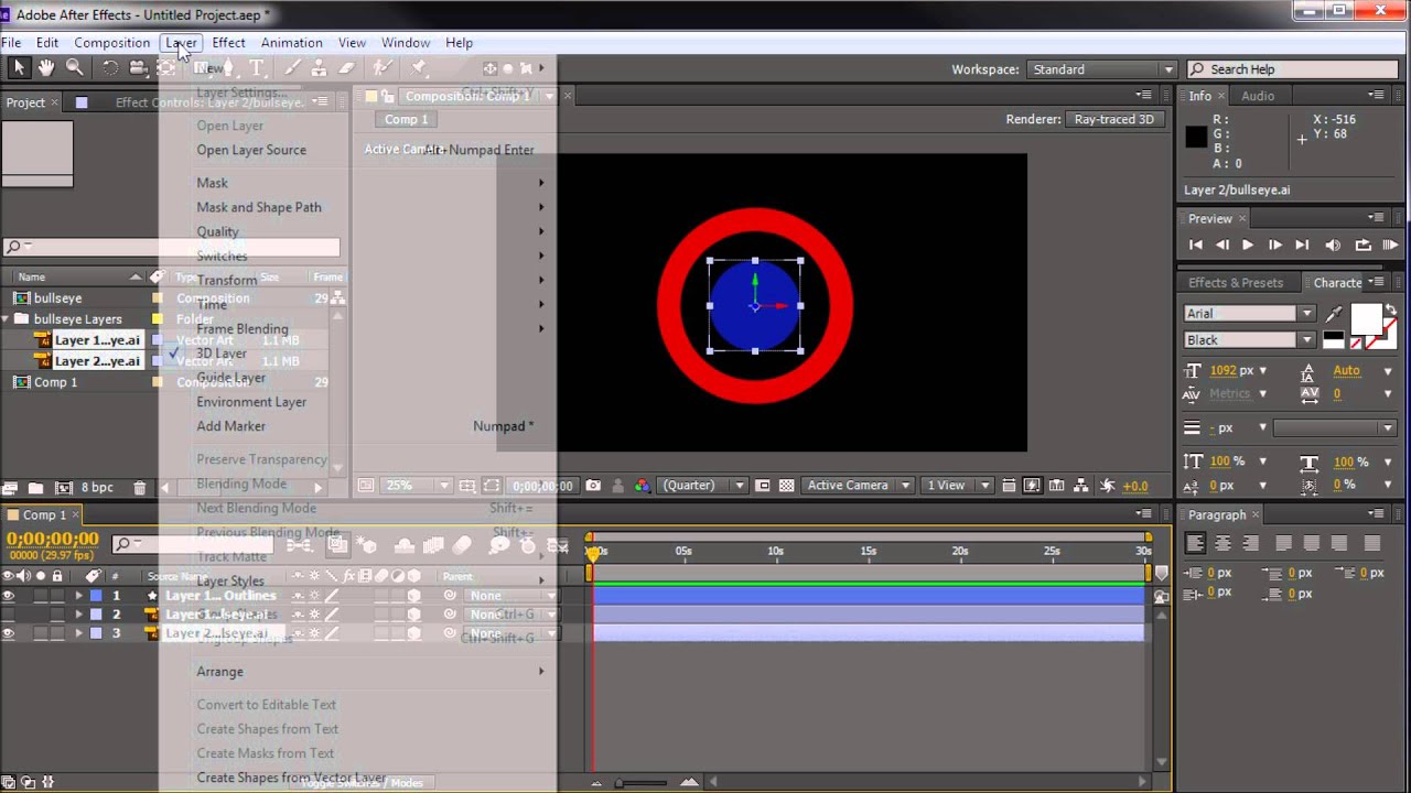 After Effects Tutorial: CS6 New Illustrator Graphic 3D Extrusion -HD-