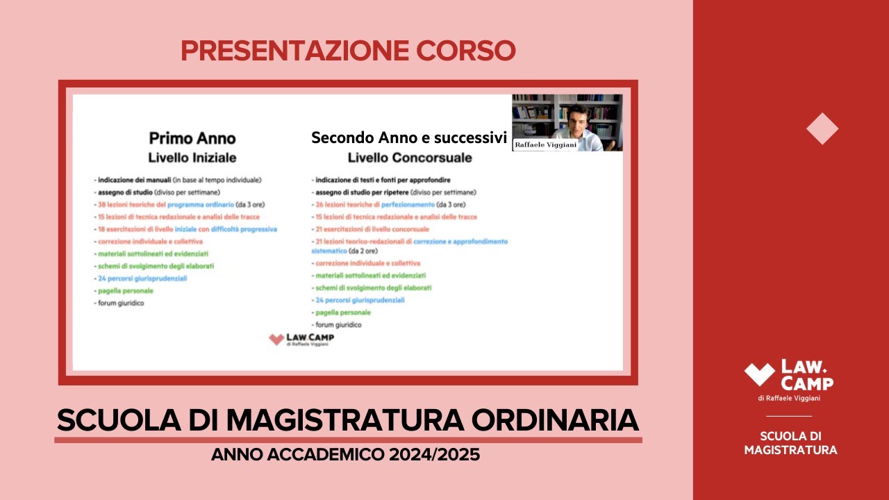 Presentazione della ⁣⁣⁣Scuola di Magistratura ordinaria - Corsi 2024-2025