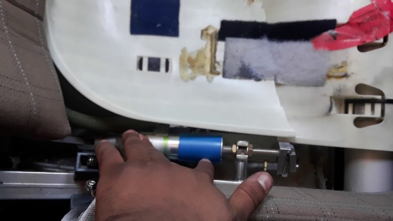 Talk through on how to change the recline cylinder in an aircraft seat
