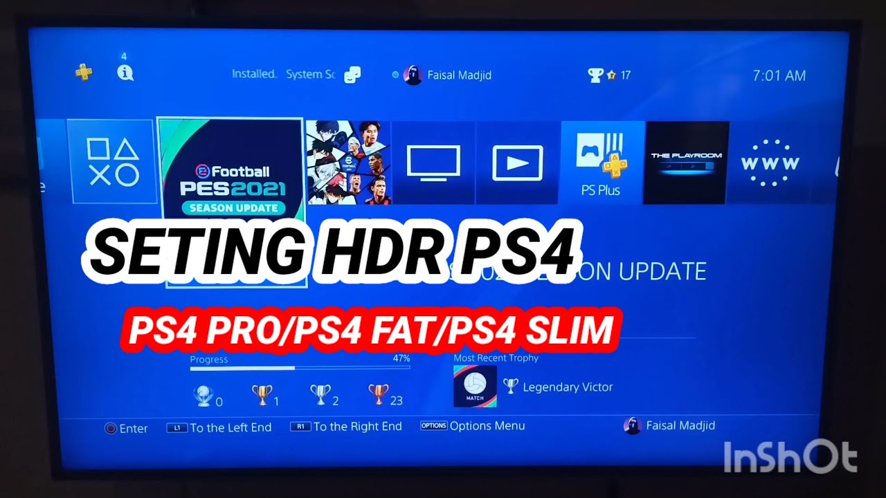 CARA SETTING HDR PS4