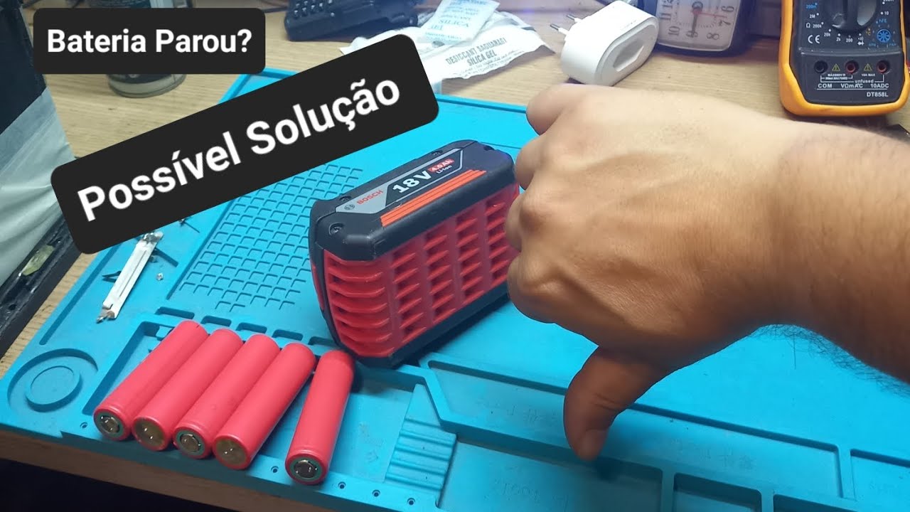 Bateria 18v Bosch com defeito. Solução