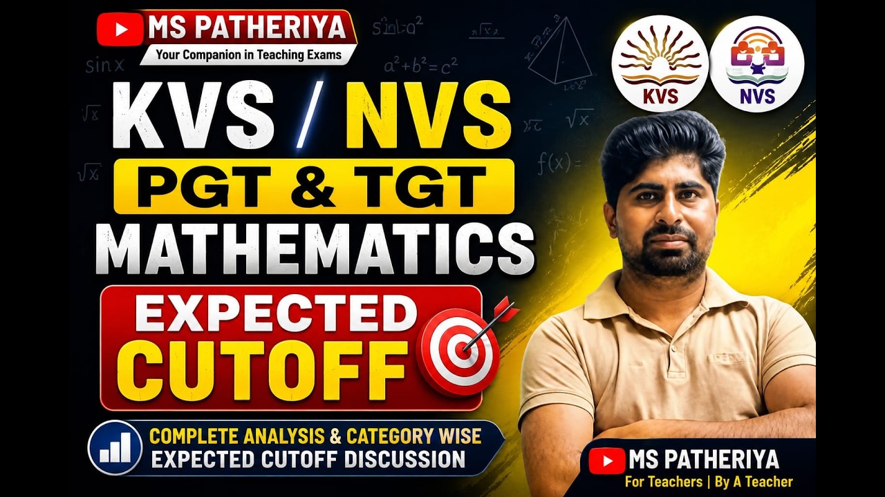 KVS /NVS TGT/PGT MATHEMATICS RESULT OUT AND RESULT DISCUSSION | CUTOFF DISCUSSION