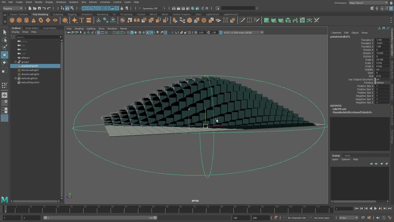 Maya 2022 Falloffs: Get Per-Vertex Values
