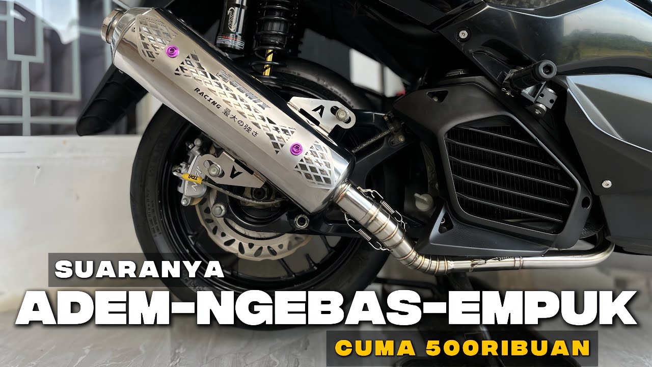 Ganti Knalpot Standar Racing Sonix Exhaust Type SSR S1 di Motor Nmax Suara Adem Ngebas