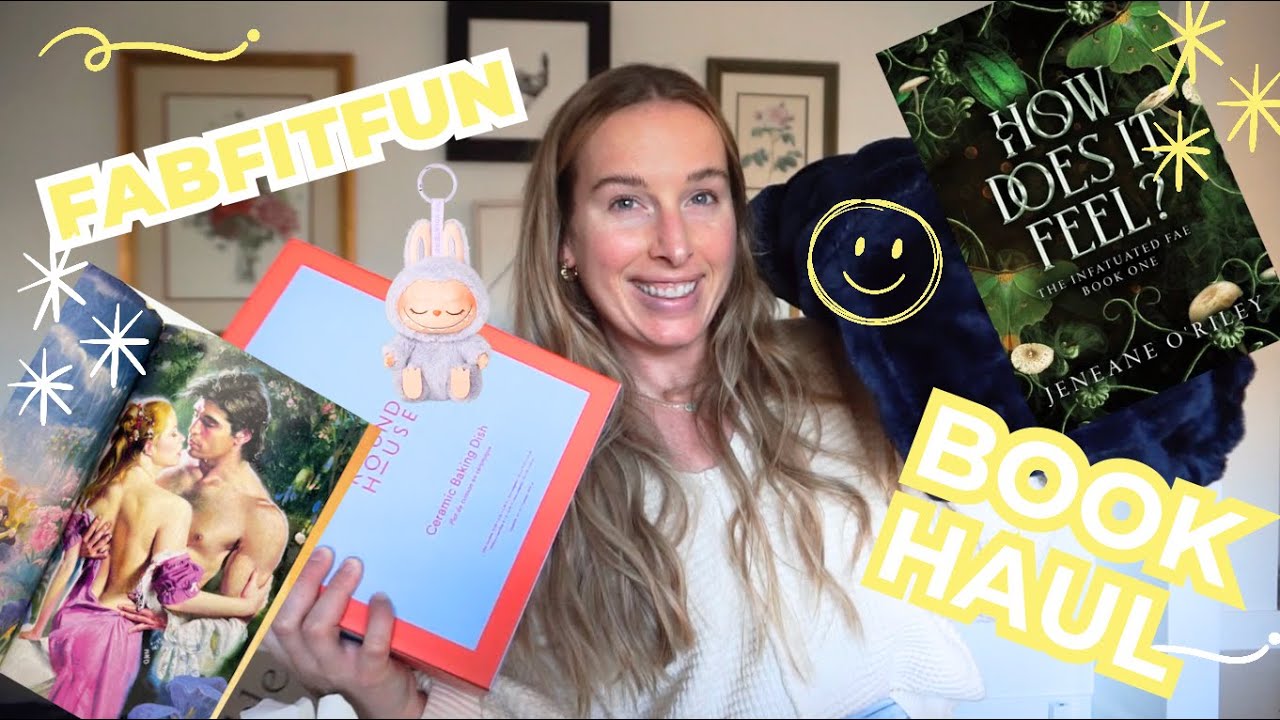 a very bookish vlog ☕💛📔 ✨ book haul, smutty vintage romances, labubu unboxing & winter fabfitfun