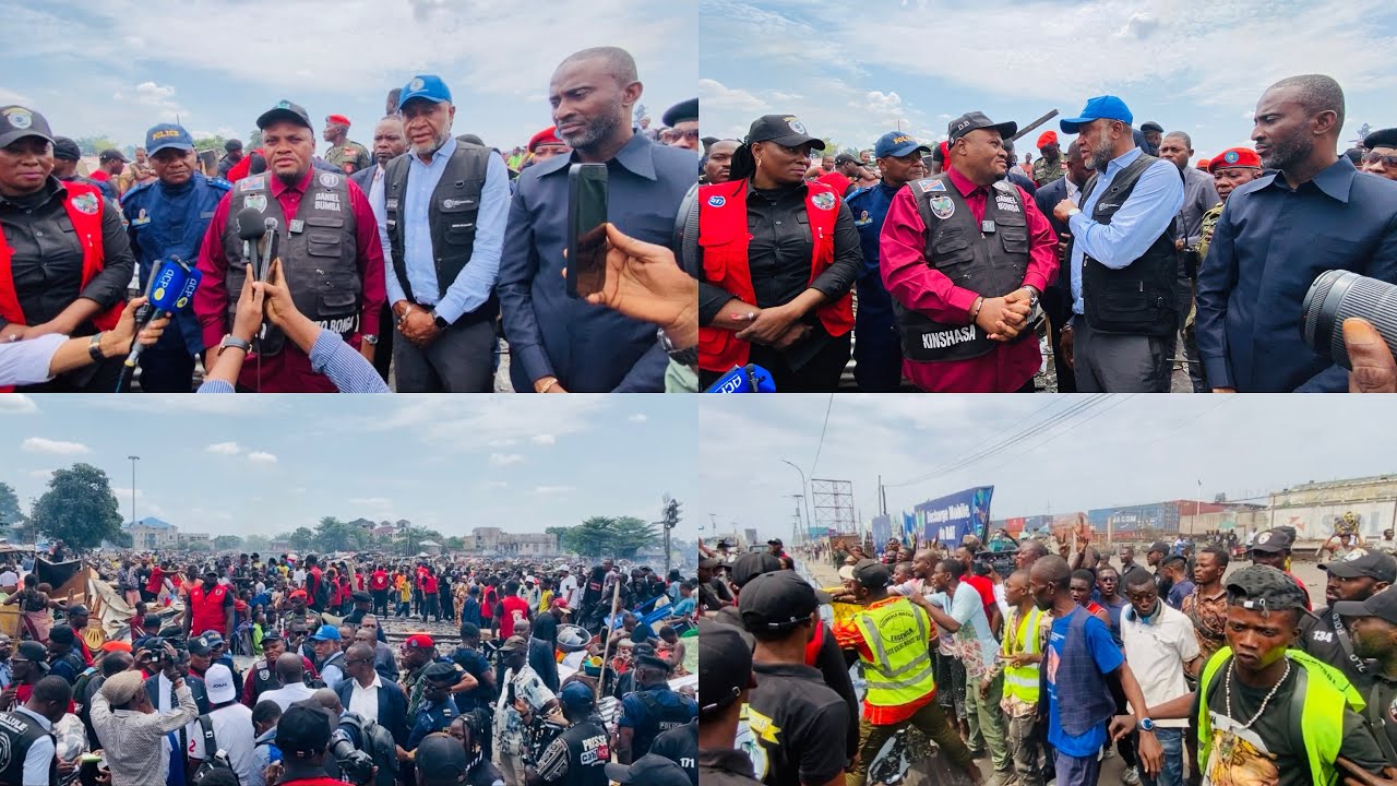 LA DESCENTE DU GOUVERNEUR DE LA VILLE DANIEL BUMBA ET LE MINISTRE LÉON MULUMBA À PAKADJUMA 