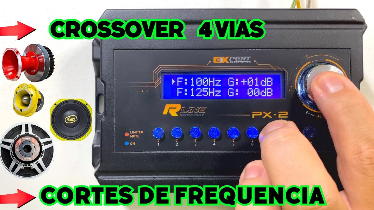 CORTES DE FREQUENCIA Configurando Crossover do PX2 - PX1 - INICIANTES