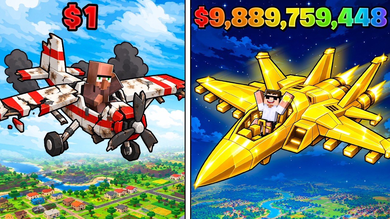Upgrading from $1 Plane to $9,8889,759,448 in Roblox..