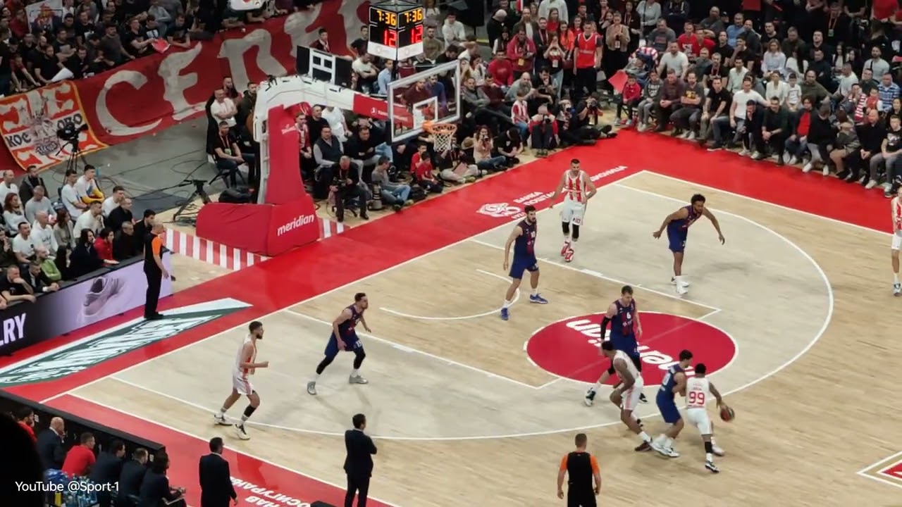 Crvena zvezda vs Barcelona 76:85 Euroleague Basketball atmosphere