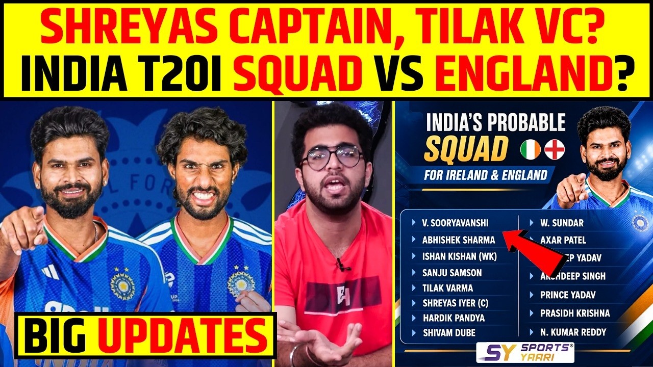 SHREYAS CAPTAIN, TILAK VC? INDIA T20I SQUAD VS ENGLAND? #shreyasiyer #tilakvarma #indvsafg #bcci