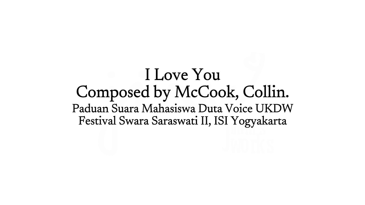 PSM Duta Voice - I Love You - Collin McCook