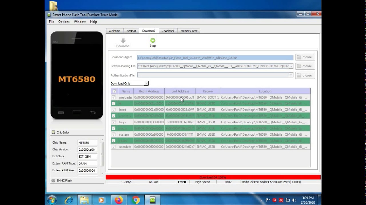 Q mobile i6i Hang on Logo Flash Without Box