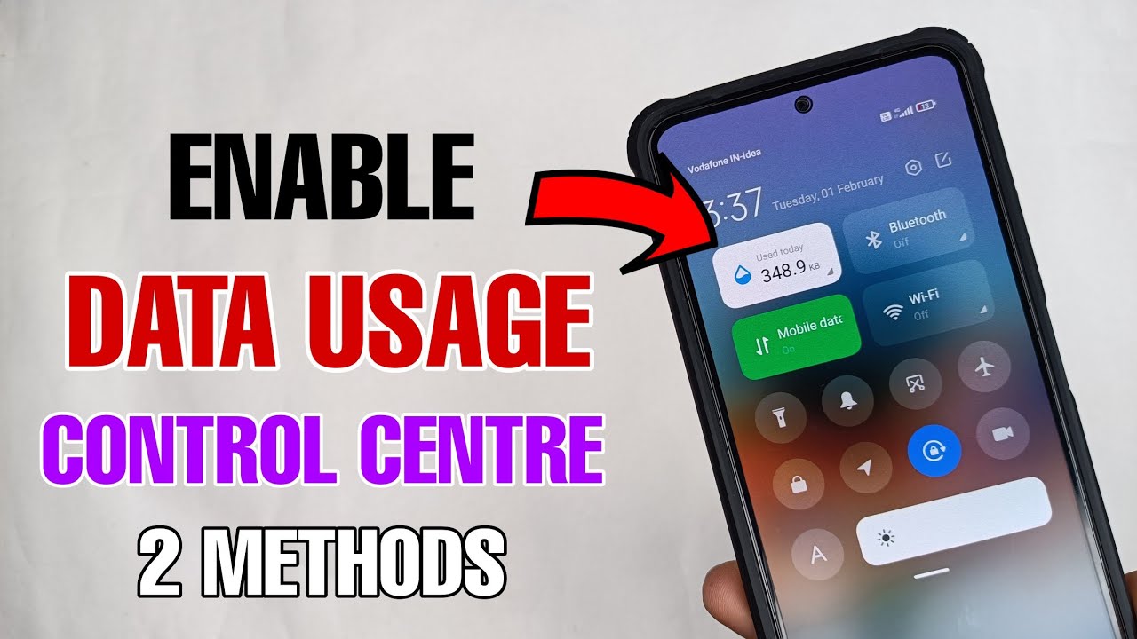 ENABLE DATA USAGE IN CONTROL OF CONTROL MIUI 12.5 | HOW TO ENABLE DATA USAGE CONTROL CENTER