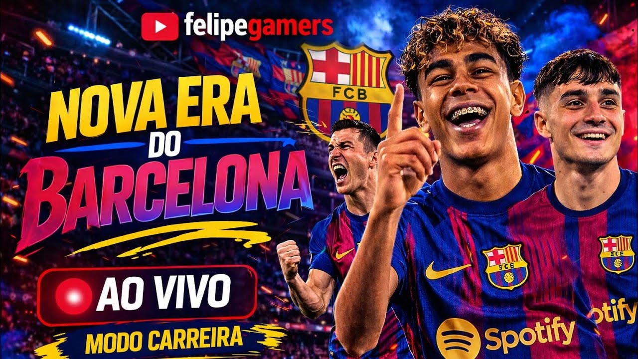 AO  VIVO- Nova Era Do Barcelona: Modo Carreira Realista FC 26