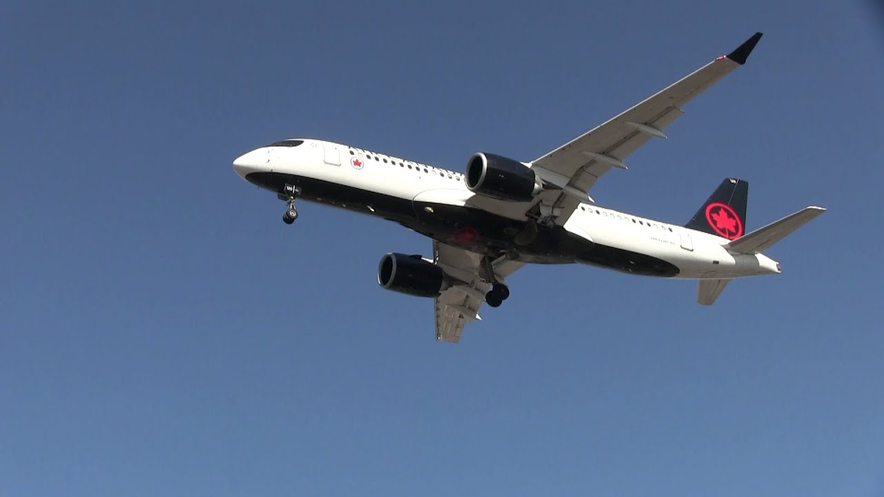 Airbus A220-300 Air Canada C-GTZS From Ottawa Fly Over At Toronto Airport