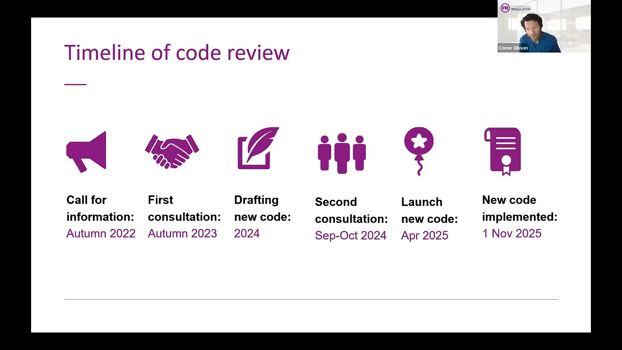 Practical support webinar: Navigating the new Code of Fundraising Practice