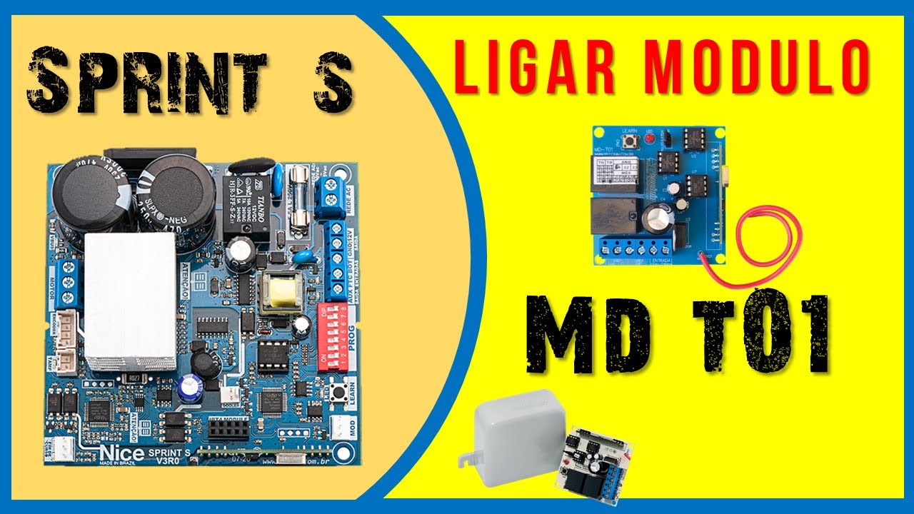 Como Ligar Módulo MDT 01 Peccinin Nice na Placa Sprint S completo