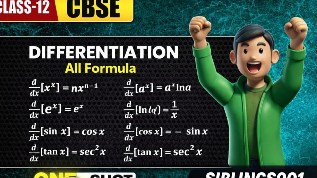 Differentiation All Formula In 10 Minutes 😳 l Class 12 l Mathematics 