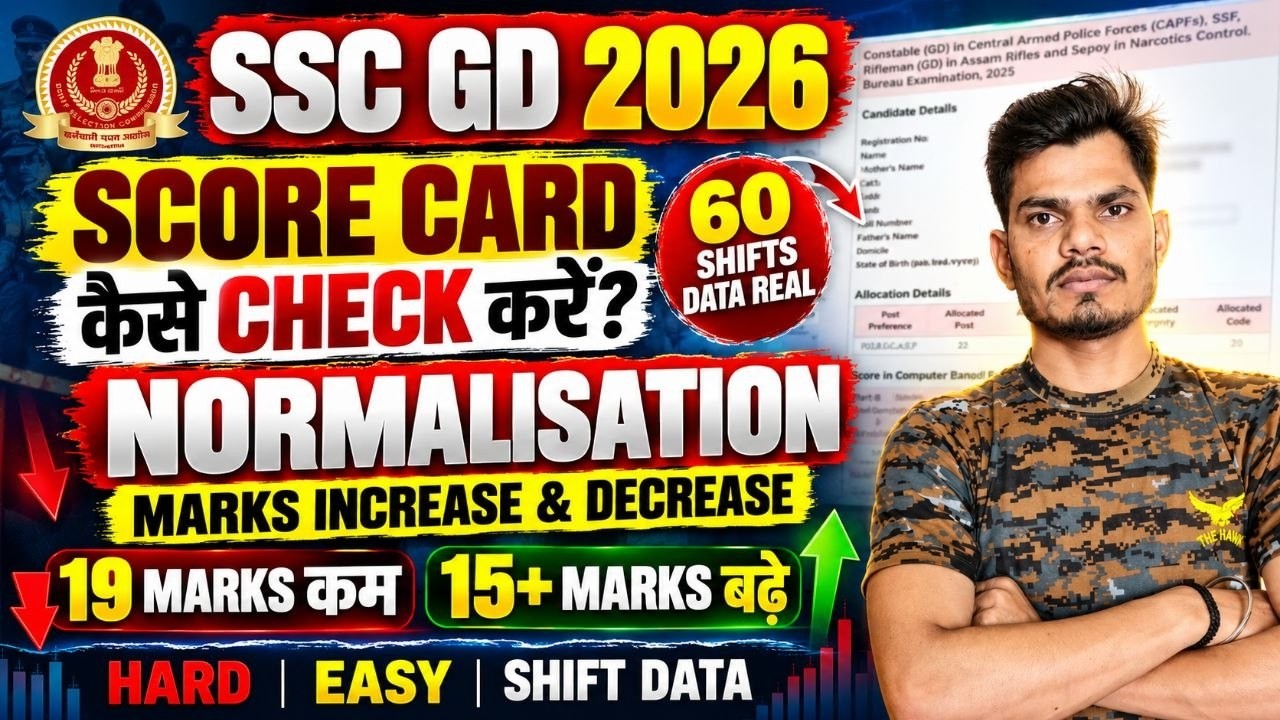 SSC GD 2026 Score Card OUT? 😱 | Normalisation Marks Increase or Decrease | 60 Shifts Real Analysis