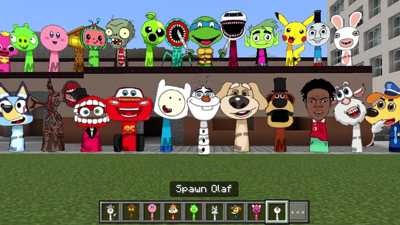 Sprunki OC Olaf из Frozen добавлен в Minecraft PE