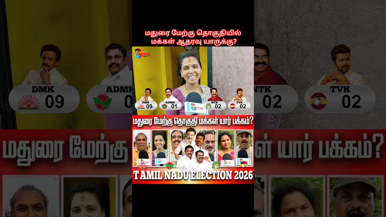 மதுரை மேற்கு தொகுதியில் மக்கள் ஓட்டு யாருக்கு? #tnelection #electionnews #election #madurai #fyp