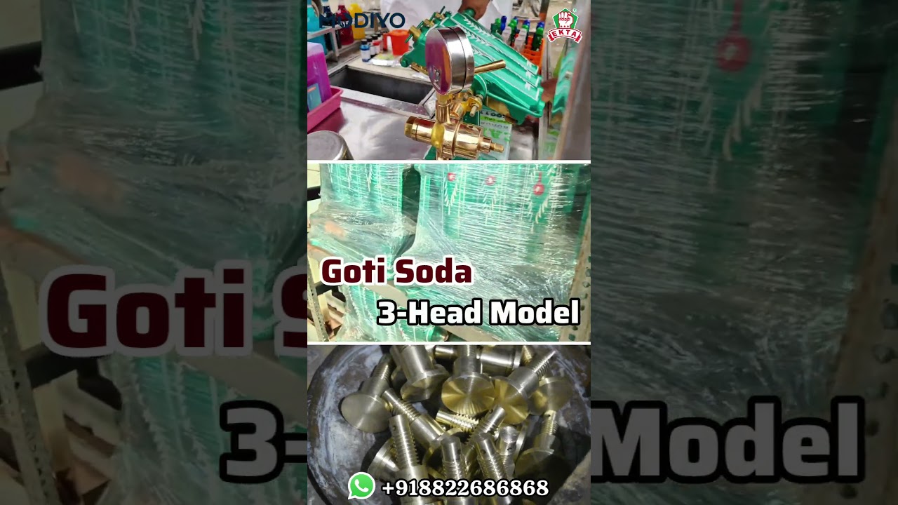 🔥Ready stock: Best-selling 3-head Ekta Goli Soda Machine — top global model, export ready 🌍