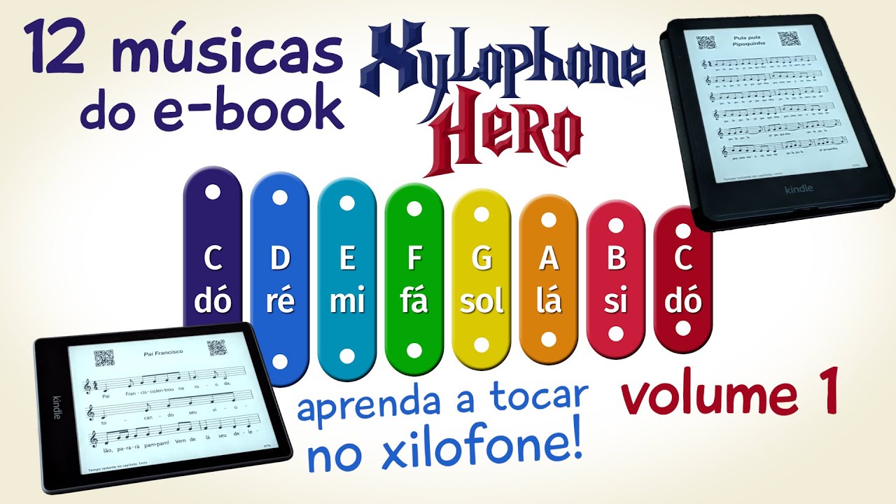 12 músicas do ebook para tocar no xilofone!
