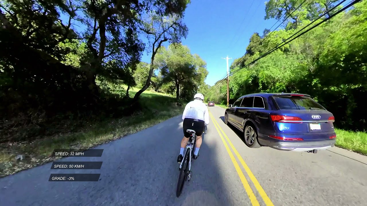 Page Mill Road Cycling Descent Part 2: Racing Pass Cars