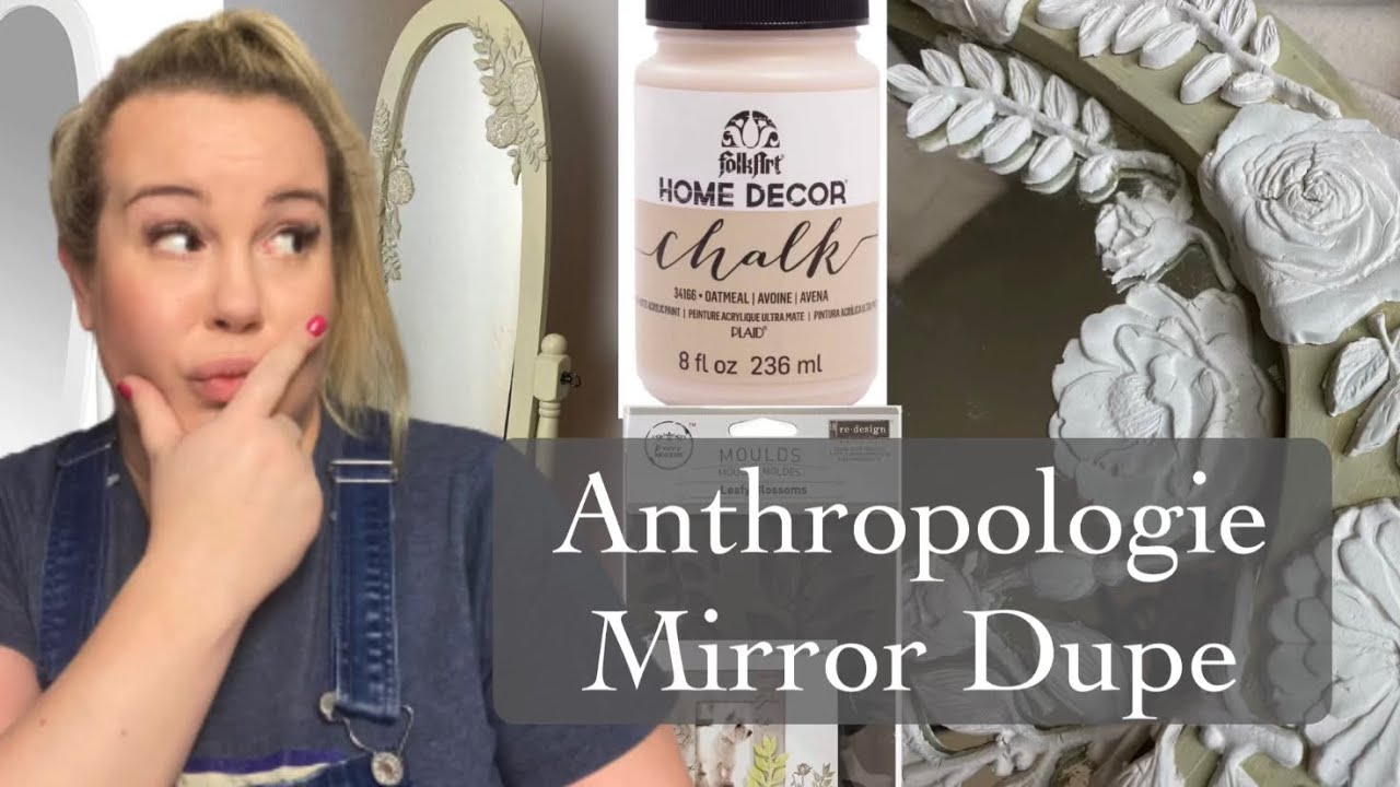 Anthropologie Dupe | IOD Molds | @plaidcrafts | Redo a Standing Mirror #plaidcollab #iod