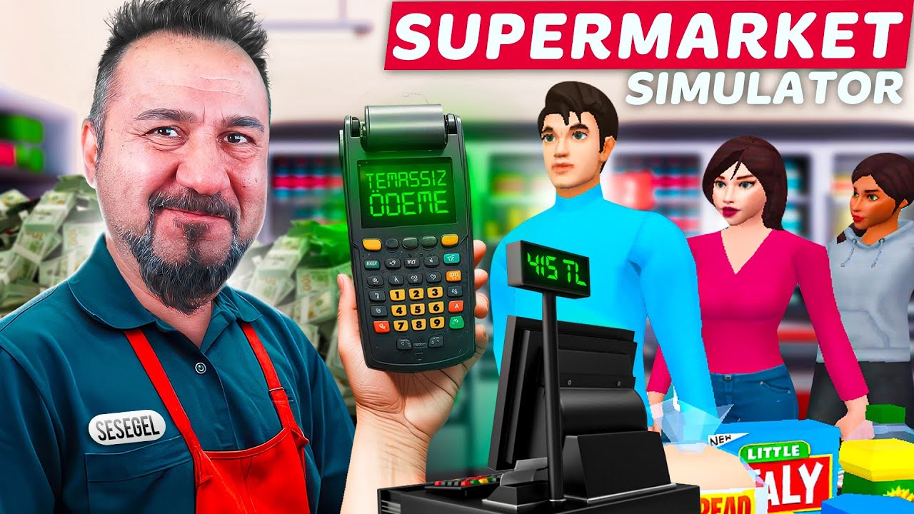BAKKAL AÇTIM! KASİYER OLDUM! MOBİLE MARKET SİMULATÖR OYNUYORUZ