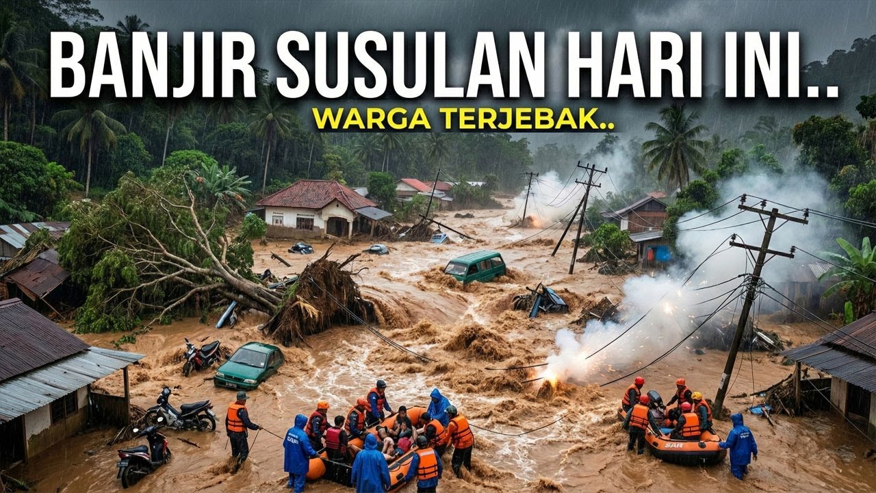 INNALILLAHI !!! MENIT MENIT BANJIR SUSULAN MELANDA KOTA PADANG, Banyak Warga Yang Terjebak Hari Ini